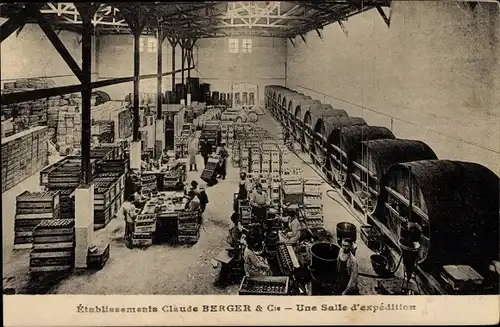 Ak Etablissements Claude Berger & Co, Une Salle d'Expedition