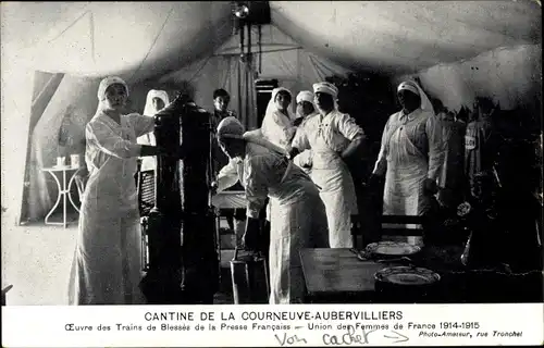 Ak Cantine de la Courneuve Aubervilliers, Französisches Rotes Kreuz