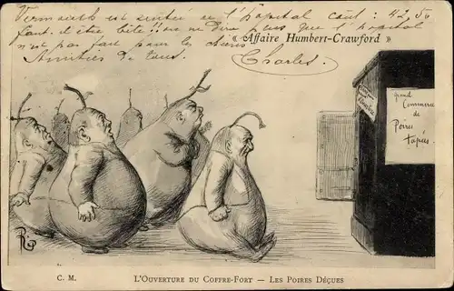 Ak Affaire Humbert-Crawford, L'Ouverture du Coffre-Fort, Les Poires Decues