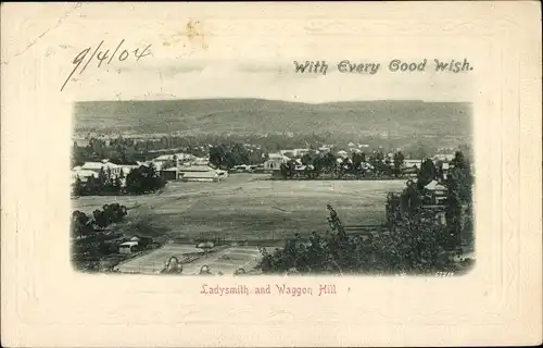 Präge Ak Ladysmith Südafrika, Waggon Hill, Panorama