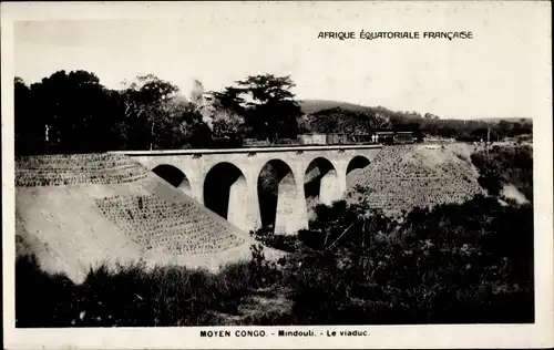 Ak Mindouli Republik Kongo Französisch Kongo, Le viaduc