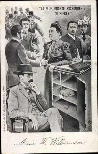 Ak La plus grande Escroquerie du Siecle, Hochstaplerin Therese Humbert, Affaire Humbert Crawford