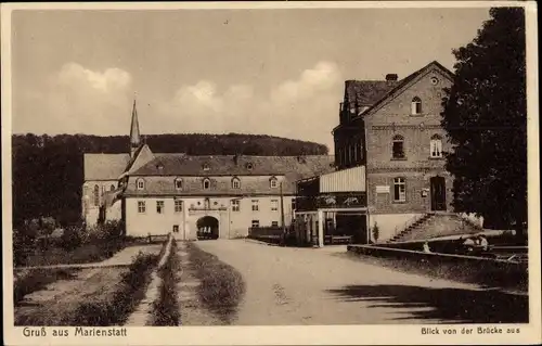 Ak Streithausen im Westerwald, Abtei Marienstatt, Blick von der Brücke aus