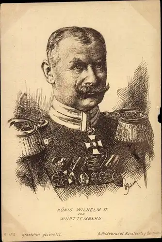 Künstler Ak König Wilhelm II. von Württemberg