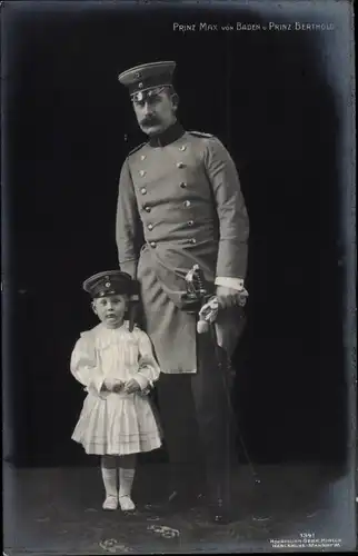 Ak Prinz Max von Baden und Prinz Berthold