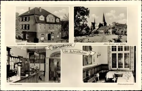 Ak Herzebrock Clarholz in Westfalen, Gasthof Dombrink, Kloster, Schankraum