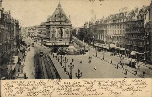Ak Bruxelles Brüssel, Place de Brouckere