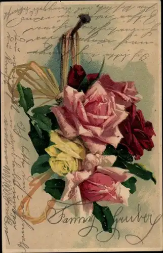 Ak Blühende Rosen, Blumen