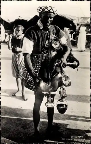 Ak Marokko, Marchand d'eau, Wasserverkäufer