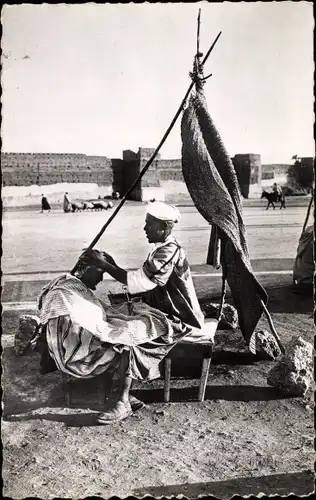 Ak Le coiffeur sous la tente, Friseur, Maghreb
