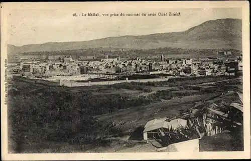 Ak Oued Zitoun Algerien, Le Mellah, vue prise du sommet du ravin, Jüdisches Viertel