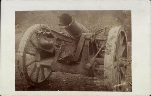 Foto Ak 15 cm Haubitze, Geschütz, Kanone, I. WK