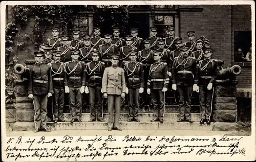 Foto Ak Columbus Ohio, Amerikanische Soldaten in Uniformen, Geschütz
