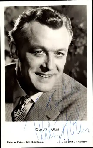 Ak Schauspieler Claus Holm, Portrait, Autogramm