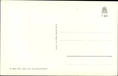 Ak Schauspieler Paul Hubschmid, Portrait, Autogramm, Film Die Frau des Botschafters