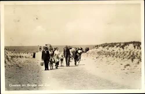 Ak Bergen aan Zee Nordholland Niederlande, Strandweg, Dünen