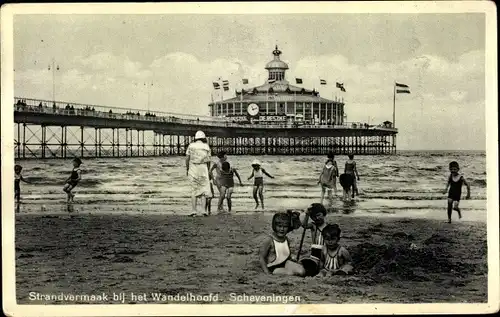 Ak Scheveningen Den Haag Südholland, Strandvermaak bij het Wandelhoofd