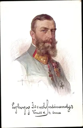 Künstler Ak Brüch, Otto, Erzherzog Joseph Ferdinand von Österreich Toskana, Portrait, Orden