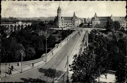Ak Luxemburg Luxembourg, Avenue et Pont Adolphe