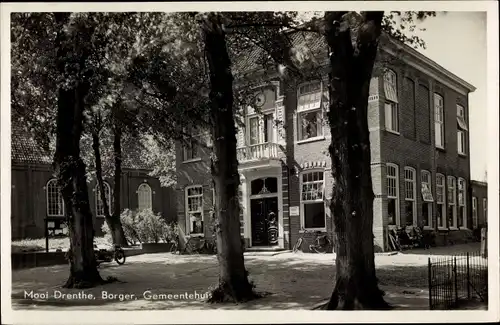 Ak Borger Drenthe Niederlande, Gemeentehuis