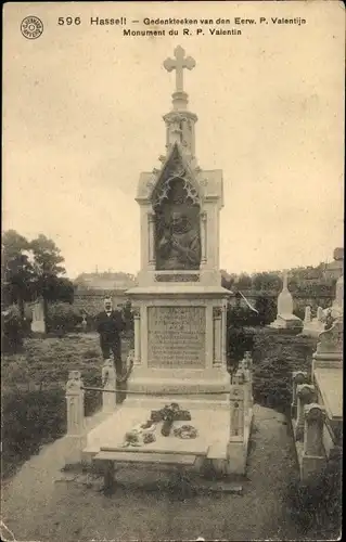 Ak Hasselt Flandern Limburg, Monument du R. P. Valentin