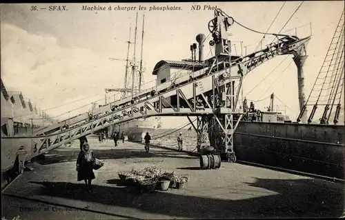 Ak Sfax Tunesien, Machine à charger les phosphates