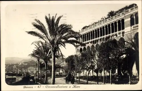 Ak Genova Genua Liguria, Circonvallazione a Mare