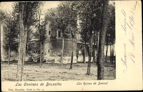 Ak Beersel Flämisch Brabant, Les Ruines