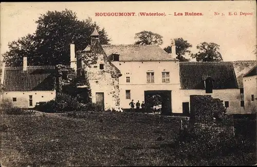Ak Waterloo Wallonisch Brabant, Hougoumont, Les Ruines