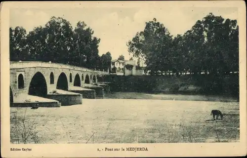 Ak Tunesien, Pont sur la Medjerda