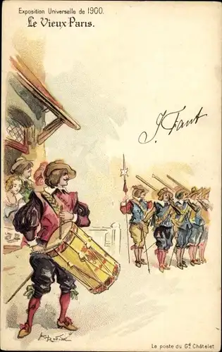Ak Paris, Exposition Universelle de 1900,  Le Vieux Paris, La poste du Gd Chatelet