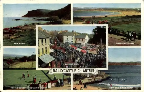 Ak Ballycastle Nordirland, Fair Head, Ballycastle Bay, Tennis Courts