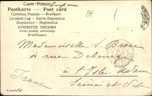 Präge Litho Innsbruck Tirol Österreich, Goldenes Dachl, Balkon