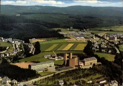 Ak Meschede im Sauerland, Benediktiner Abtei Königsmünster, Panorama