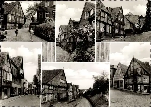Ak Lauenburg an der Elbe, Partien aus der Altstadt, Fachwerkhäuser