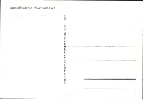 Ak Hellenthal in der Eifel, Jugendherberge, Außenansicht