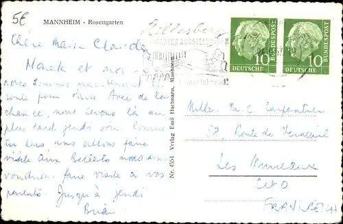 Ak Mannheim in Baden, Rosengarten, Außenansicht