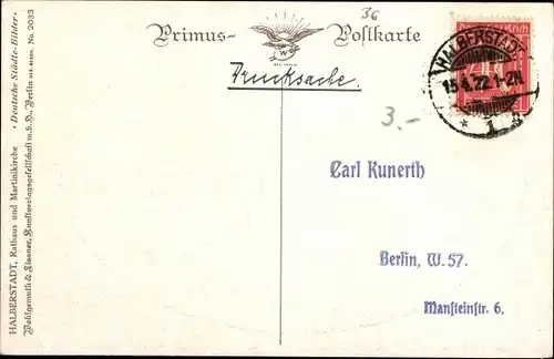 Künstler Ak Beraud, N., Halberstadt am Harz, Rathaus, Fischmarkt, Martinikirche