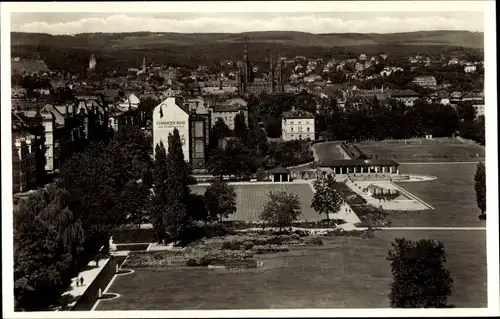 Ak Wiesbaden in Hessen, Reisingerbrunnen u. Herbert Anlage, Ort