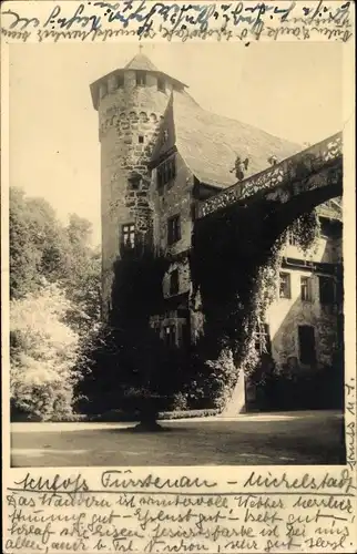 Ak Steinbach Michelstadt im Odenwald, Schloss Fürstenau, Außenansicht