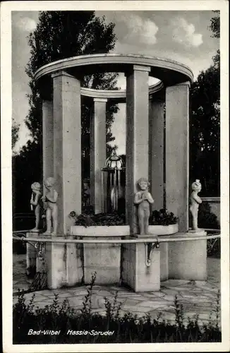 Ak Bad Vilbel in Hessen, Hassia Sprudel, Statuen