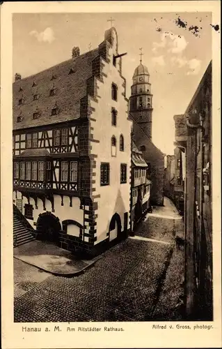 Ak Hanau am Main, Am Altstädter Rathaus, Außenansicht