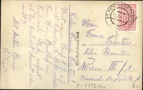 Ak Sankt Peter Freienstein Steiermark, Bergkirche, Ort, Gebirge