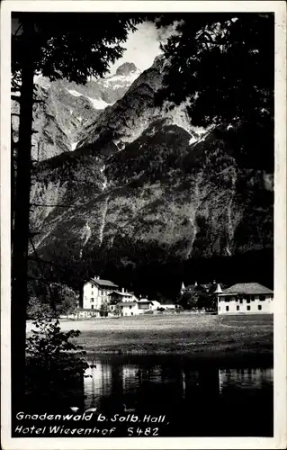 Ak Gnadenwald in Tirol, Hotel Wiesenhof