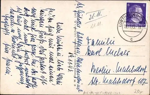 Ak Lübtheen in Mecklenburg, Hindenburgstraße