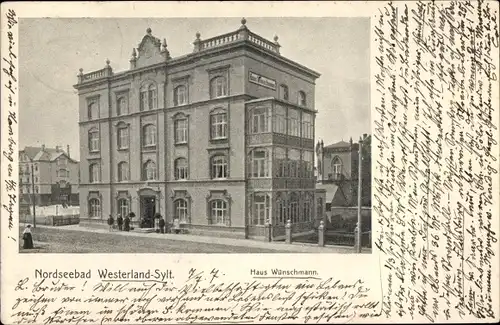 Ak Westerland auf Sylt, Haus Wünschmann