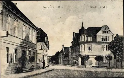 Ak Neustadt Glewe in Mecklenburg, Große Straße