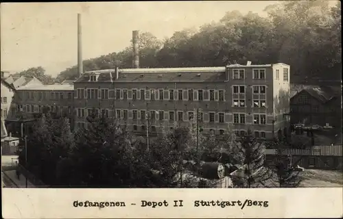 Ak Berg Stuttgart in Württemberg, Gefangenen-Depot II