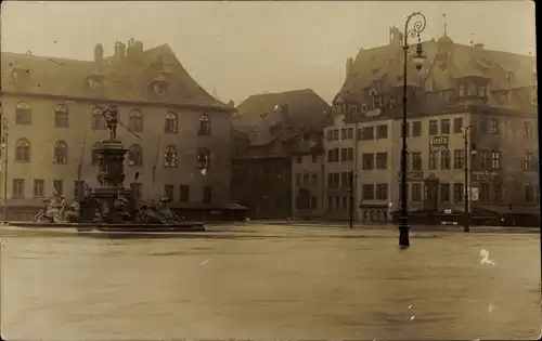 Foto Ak Nürnberg in Mittelfranken, Hauptmarkt 5. Februar 1909