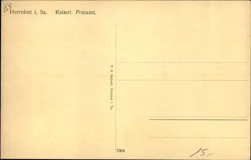 Ak Herrnhut in der Oberlausitz Sachsen, Kaiserl. Postamt